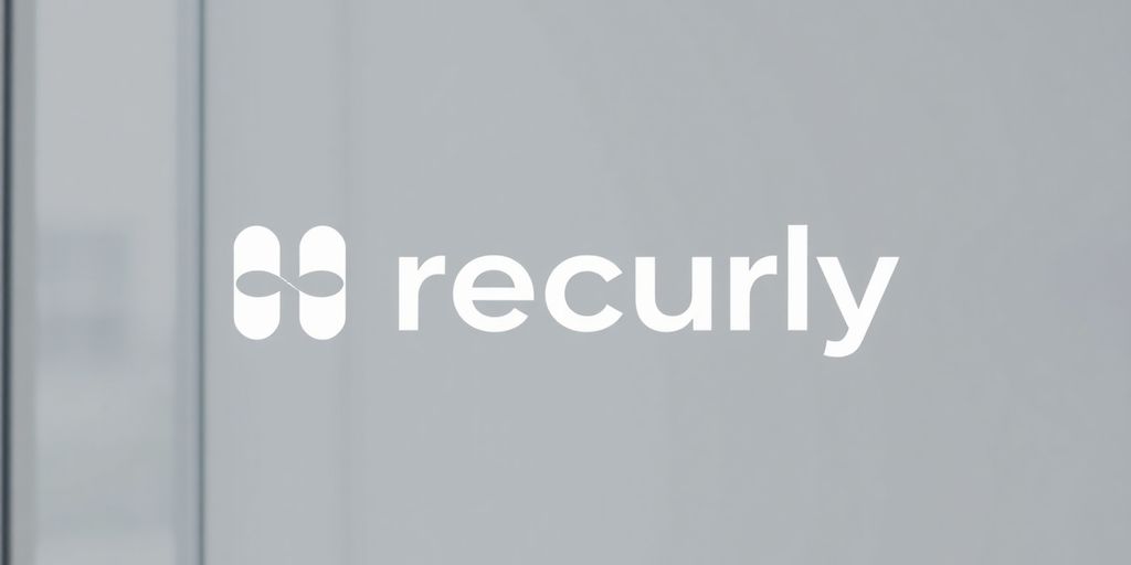 Recurly logo against a clean, modern background.